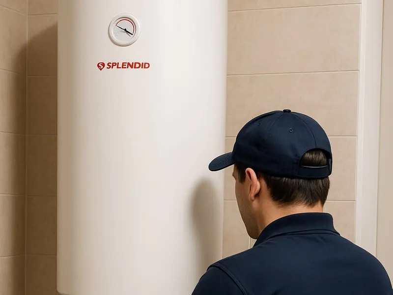 Termo eléctrico instalado en baño
